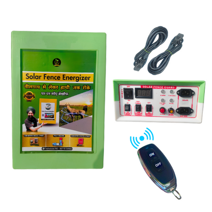 Farmbaba Solar Fence Jhatka Machine with Remote Control – 15W | Smart Electric Fence Energizer for Farm &amp; Home Security